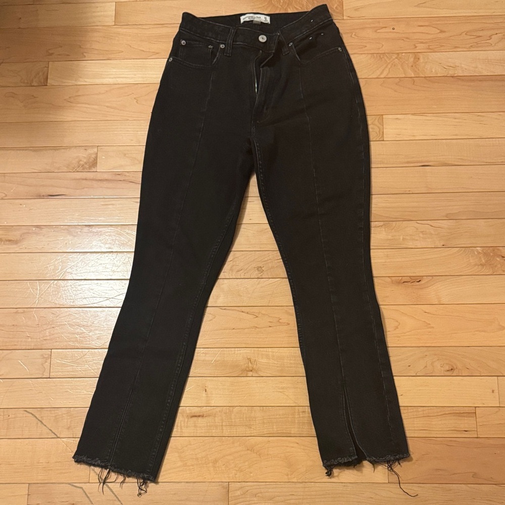 Abercrombie & Fitch Black Split-Leg Jeans